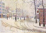 Paul Signac Le boulevard de Clichy, la neige oil painting reproduction